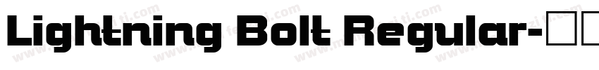 Lightning Bolt Regular字体转换